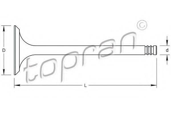 TOPRAN 301018 Випускний клапан